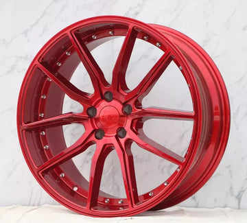 20" Tuner Wheels 20x8.5 +35 5x120 CB 72.6 W512 Red Mesh Style Rims Set 4