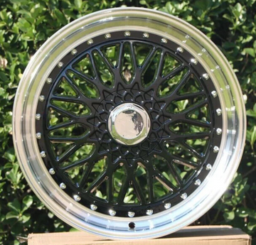 20" Staggered Wheels 20x8.5 / 20x9.5 +35 5x112 Black Machined Lip RS Style Set 4