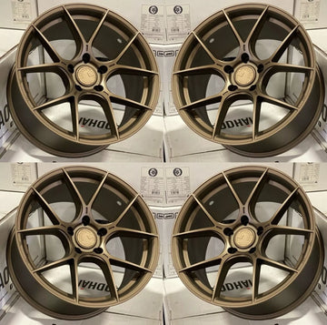 18x9.5 +35 Aodhan AHX Wheels 5x114.3 Matte Bronze 18" Rims Set 4