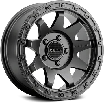Method Race Wheels 317 Custom Wheel - 20x9, 18 Offset, 8x170 Bolt Pattern, 130.81mm Hub - Matte Black Rim, Set of 4