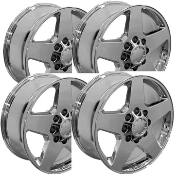 (Set of 4) OE Wheels CV91A 20x8.5 8x6.5" +12mm Chrome Wheels Rims 20" Inch