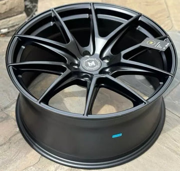 4 Pcs 20" MFlow MFR2 Matte Black Wheels 20x8.5 +35 5x112 CB 66.6 Rims