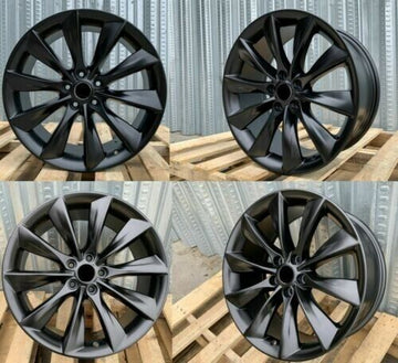 18" WHEELS SET FOR TESLA MODEL 3 Y 18X8.5 5X114.3 +35 MATTE BLACK