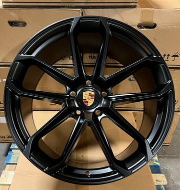 22" STAGGERED BLACK WHEELS FOR PORSCHE PANAMERA 4S GTS 4 TURBO 22x10 22x11.5
