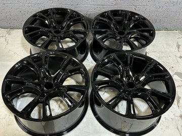 22" GLOSS BLACK WHEELS RIMS FIT JEEP GRAND CHEROKEE DURANGO 22X9 5X127 SET 4