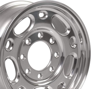 OE Wheels LLC 16 inch Rim Fits 8x165.1 Heavy Duty Suburban Wheel CV82 16x6.5 Polished Wheel Hollander 5079, Set of 4