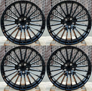 4 PCS 22" Gloss Black Wheels For Mercedes S500 S550 S600 S450 S400 4Matic 22x9