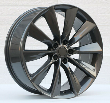 4 PCS 21" WHEELS SET FOR TESLA MODEL S X 21x9 ET40 5x120 CB64.1 GREY RIMS