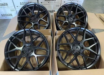 20" Aodhan AFF2 Wheels 20x9 +30 / 20x10.5 +35 5x112Black Staggered Rims Set 4
