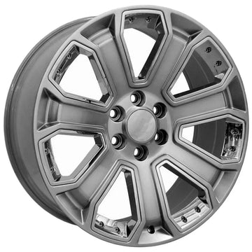 OE Wheels CV93B 22x9 6x5.5" +31mm Hyper Black/Chrome Wheel Rim 22" Inch