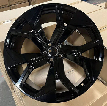 22" GLOSS BLACK WHEELS FOR AUDI A7 RS6 RS7 A8 SQ5 Q7 Q8 RSQ8 ETRON 22x9.5 RIMS