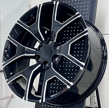 4 PCS 22" GLOSS BLACK WHEELS FIT 6X139.7 GMC SIERRA 1500 AT4 DENALI RIMS SET