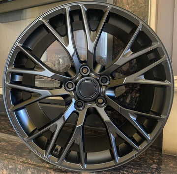 18" / 19" Rims BLACK Wheels fit Chevy CORVETTE Z06 C6 (2005-2013) C7 (2014-2019)