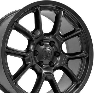 OE Wheels LLC 22 inch Fits Dodge Charger, Challenger Chrysler 300 DG21 Satin Black Wheel, Set of 4