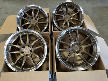 Aodhan DS02 Wheels 19x8.5 +35 / 19x9.5 +30 5x114.3 Bronze Machined lip Rims Set