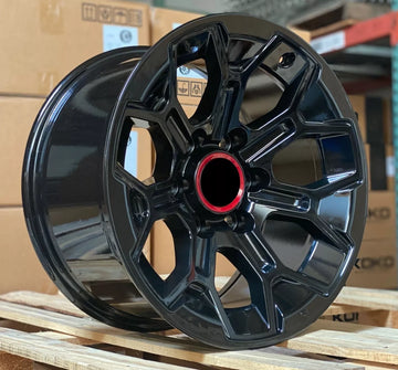 17x8 Gloss Black Wheels Fit Toyota 4Runner Tacoma FJ  17" 6x139.7 +5 Rims Set 4