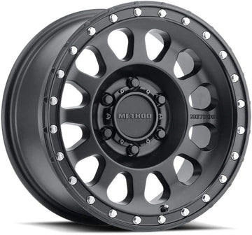 Method Race 315 Custom Wheel - Matte Black Rims - 17" x 9", -12 Offset, 8x165.1 Bolt Pattern, 130.81mm Hub, Set of 4