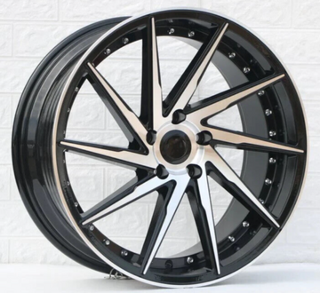 19" Wheels 19x8.5 / 19x9.5 +35 5x114.3 Staggered Black Machined Rims Set 4