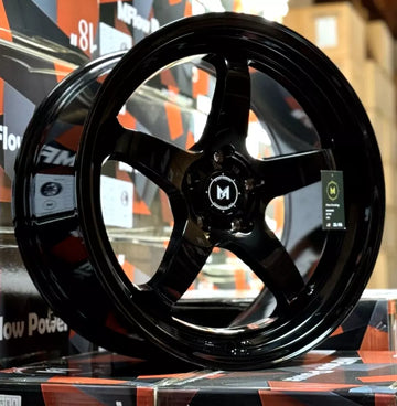 4 Pcs 18x9.5 +35 5x100 MFlow MFR3 Black Wheels Set 18" For Subaru WRX FR-S BRZ