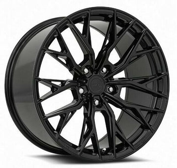 18x9.5 MRR GF5 5x120 +20 Wheels Gloss Black 18" Ground Force Rims Set 4