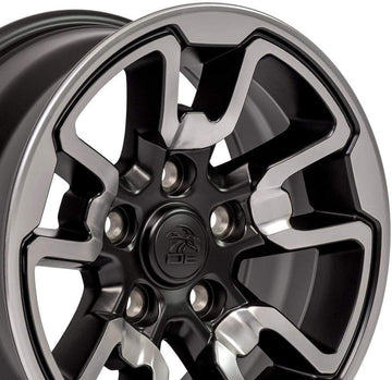OE Wheels LLC 17 inch Rim Fits RAM Rebel Wheel DG55 17x8 Polished Satin Wheel Hollander 2553, Set of 4