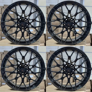 20" W719 GLOSS BLACK STAGGERED WHEELS RIMS FITS BMW 430i M440i XDRIVE LIFTBACK