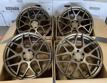 20" Aodhan AFF2 Wheels 20x9 +32 / 20x10.5 +45 5x114.3 Bronze Staggered Rims Set