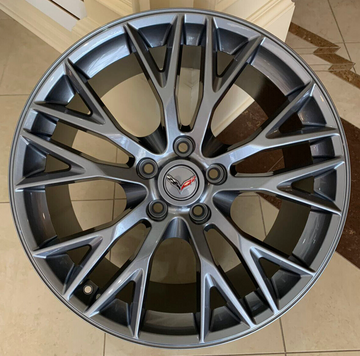 18x8.5 / 19x10 Gunmetal Wheels For Corvette C6 C7 5X120.7 Staggered Rims Set 4