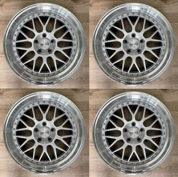 19x8.5 Aodhan AH02 AH2 5x120 +35 Silver 19" Wheels Rims Set(4) 72.6