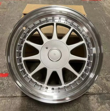 17" Wheels 5x100 / 5x120 +25 CB73.1 Silver Machined 17x8.5 Rally Style  Set 4