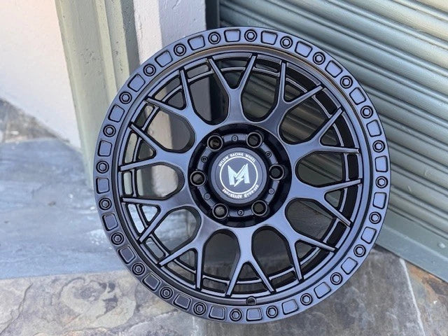 MFlow Off-Road Wheels MF02 Black 17x9 -12 6x135 CB87.1 Fit Ford F-150 ...