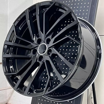 19" RS5 STYLE GLOSS BLACK 19x8.5 +25 WHEELS FITS AUDI A5 Quattro Sportback