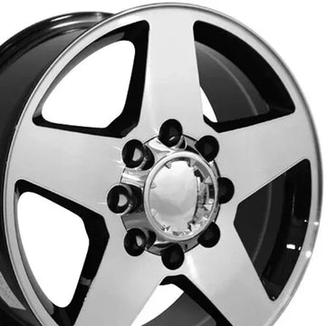 OE Wheels CV91A 20x8.5 8x6.5" +12mm Black/Machined Wheel Rim 20" Inch