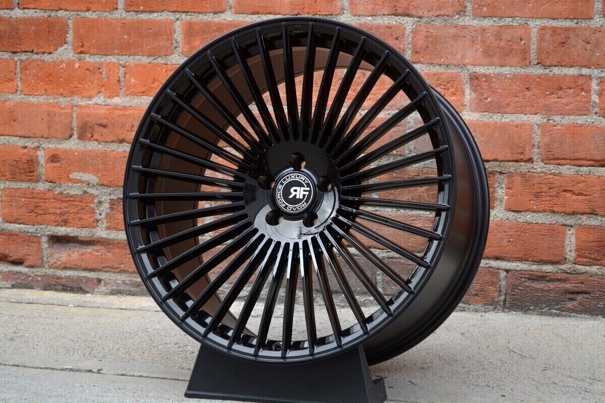 22” RF35 GLOSS BLACK CONCAVE WHEELS RIMS FOR BMW G11 740 750 760 22X9 ...
