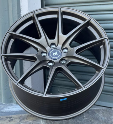 4 Pcs 19x9.5 +35 5x114.3 MFlow MFR2 Matte Bronze Wheels 19" Rims Set