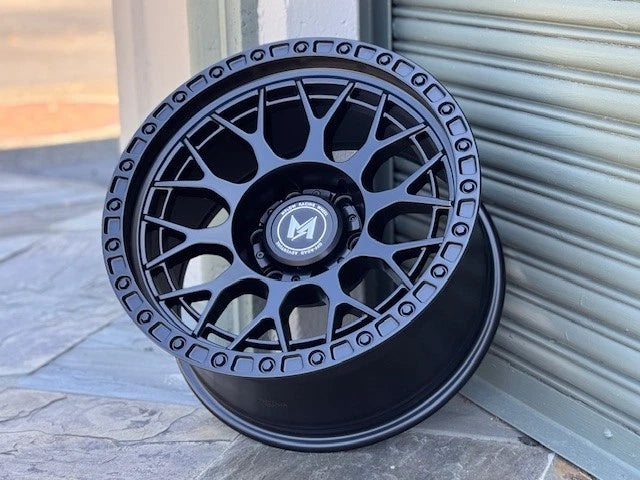 MFlow Off-Road Wheels MF02 Black 17x9 -12 6x135 CB87.1 Fit Ford F-150 ...