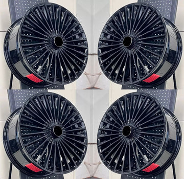 20" MAYBACH STYLE BLACK WHEELS RIMS FITS MERCEDES BENZ S500 S550 S320 S430 SET 4