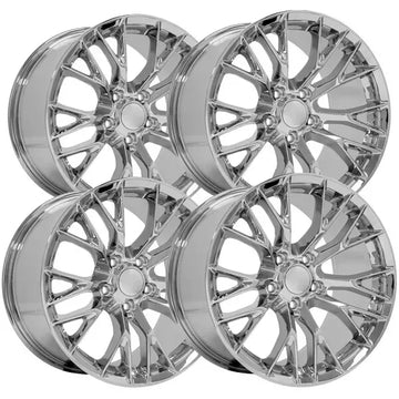 (Set of 4) OE Wheels CV22 17x9.5 5x4.75" +54mm Chrome Wheels Rims 17" Inch