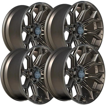 (Set of 4) 4Play Gen3 4P83 22x10 6x135/6x5.5" -18mm Bronze Wheels Rims 22" Inch