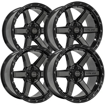 (Set of 4) 4Play Gen3 4P63 22x12 5x5"/5x5.5" -44mm Black/Tint Wheels Rims