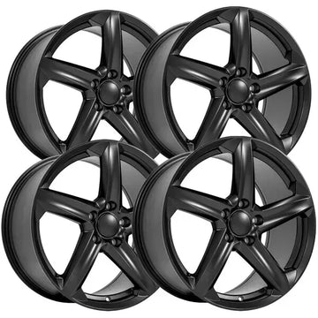 (Set of 4) OE Wheels CV02C 18x8.5 5x4.75" +56mm Satin Black Wheels Rims 18" Inch