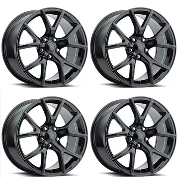 20x9.5 Wheels for Jeep Grand Cherokee Durango 20" Black Track Hawk Style 5x127