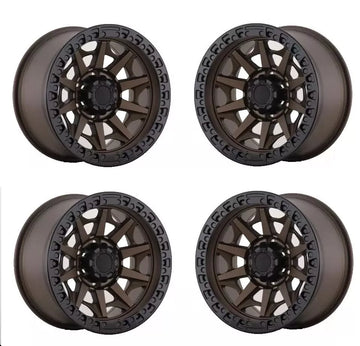 17x9 +0 Satin Bronze Wheels For LIFTED Toyota 4Runner Tacoma FJ 17" 6x139 Rims