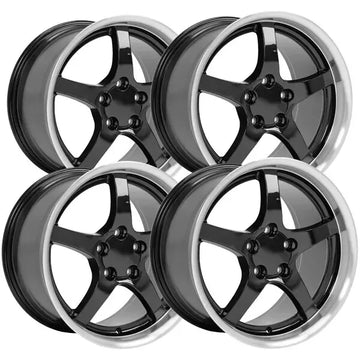 (Set of 4) OE Wheels CV05 17x9.5 5x4.75" +54mm Black Wheels Rims 17" Inch
