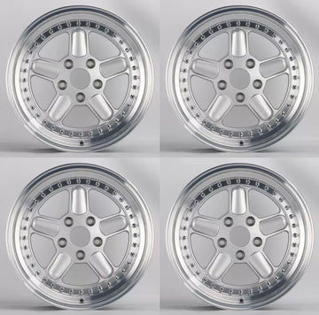 17x9/17x10 Silver Staggered 17" Wheels +27 5x120 fit BMW AC Schnitzer Style Rims