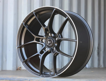 19x8.5/19x9.5 +35 5x114.3 MFlow MFR4 Staggered Black Wheels 19" Rims Set CB 73.1
