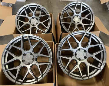 20" Aodhan AFF2 Wheels 20x9 +32 / 20x10.5 +45 5x114.3 Grey Staggered Rims Set