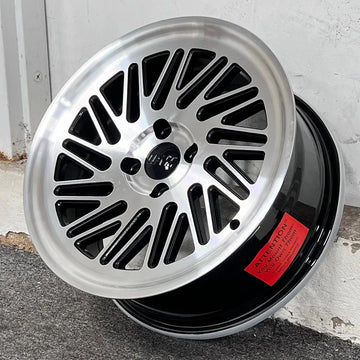 4 PCS SET 16" Black Machined Wheels JDM LC Style 16x7 4x100 +30 CB67.1 Rims