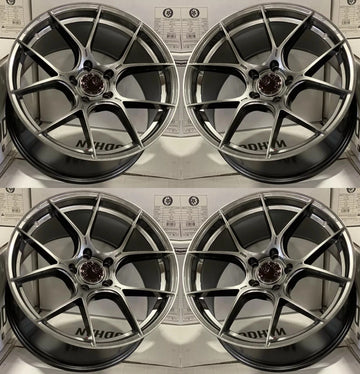 19" Aodhan AH11 Wheels 19x8.5 +35 5x120 Hyperblack Rims 73.1
