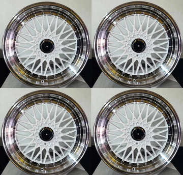 20x8.5/20x9.5 Wheels 5x114.3 +35 Staggered White 20" RS Style Rims Set 4